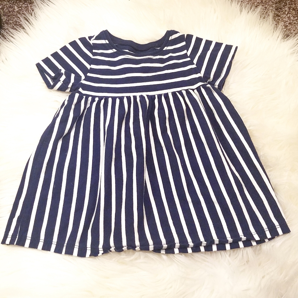 4⭐/$10 Toddler cotton stripped navy white sundress